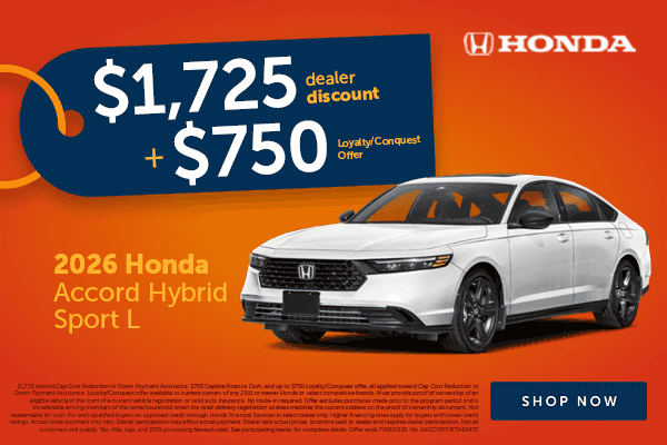 Accord Hybrid Savings!