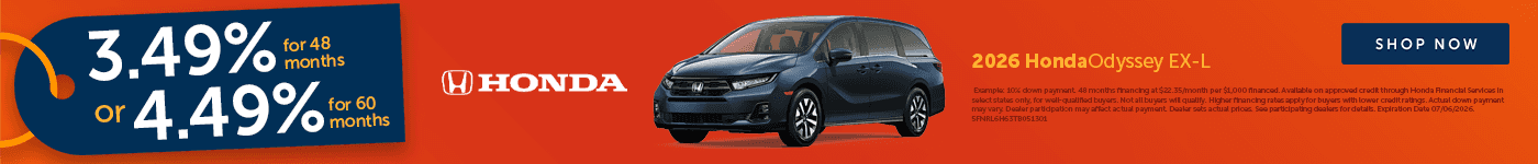 Low APR on New Honda Odyssey