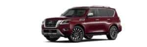 A maroon 2022 Nissan Armada is angled left.
