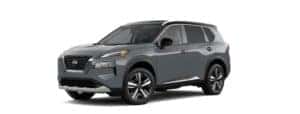 A grey 2022 Nissan Rogue is angled left.