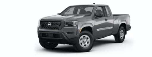 A black 2022 Nissan Frontier S is angled left.