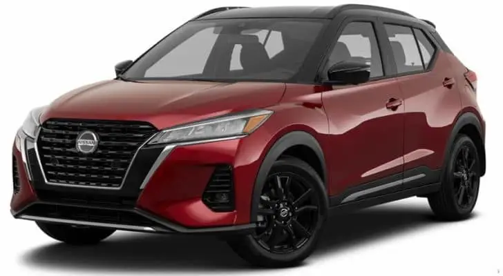 nissan kicks red and black