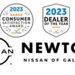 Newton Nissan of Gallatin's 2023 Customer Satisfaction and Dealer of the Year Awards from DealerRater
