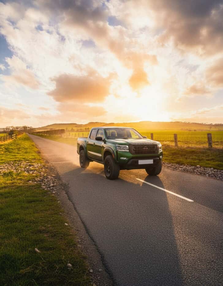 Nissan Frontier on country road in Westmoreland