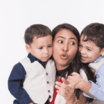 mom and two sons