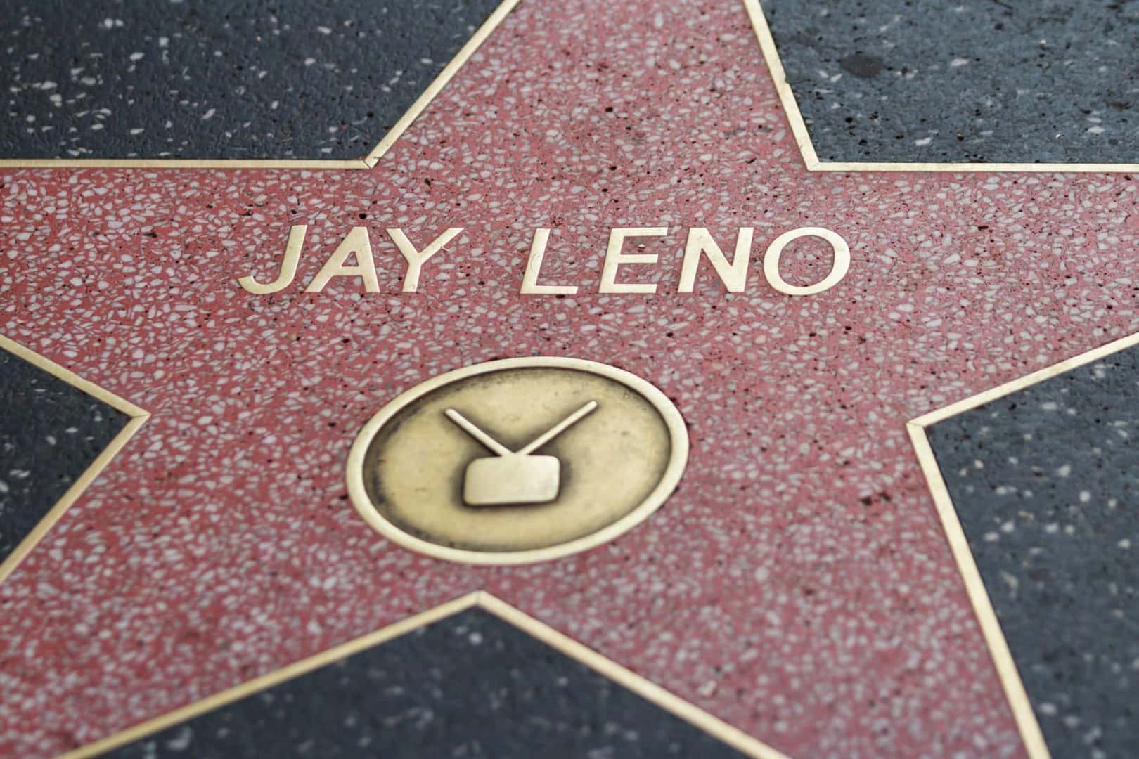 Jay Leno's Hollywood star he received for being a talk show host and stand up comedian.
