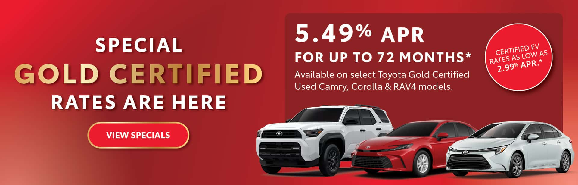 Toyota Gold Certified used vehicle financing rates at Parkway Toyota Boston dealership