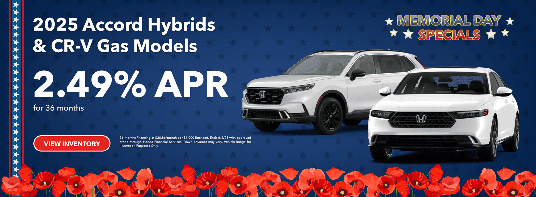 2.49% APR for 36 mo.