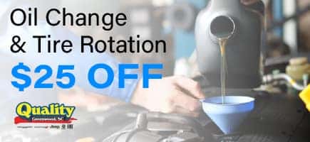 $25 off Oil Change & Tire Rotation