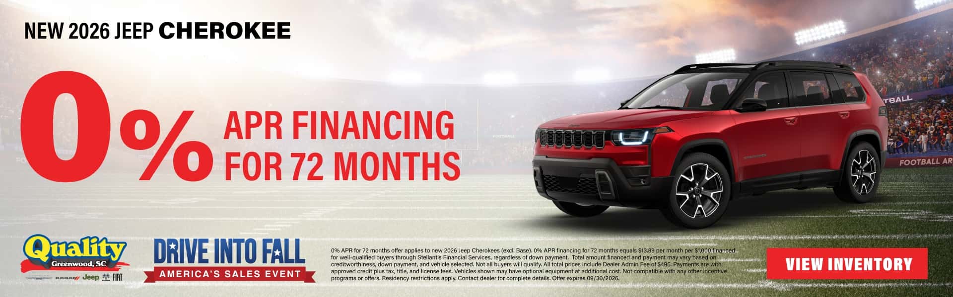 0% APR for 72 Months