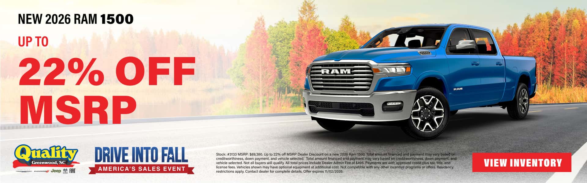 Get Up to 22% Off MSRP on a New 2026 Ram 1500