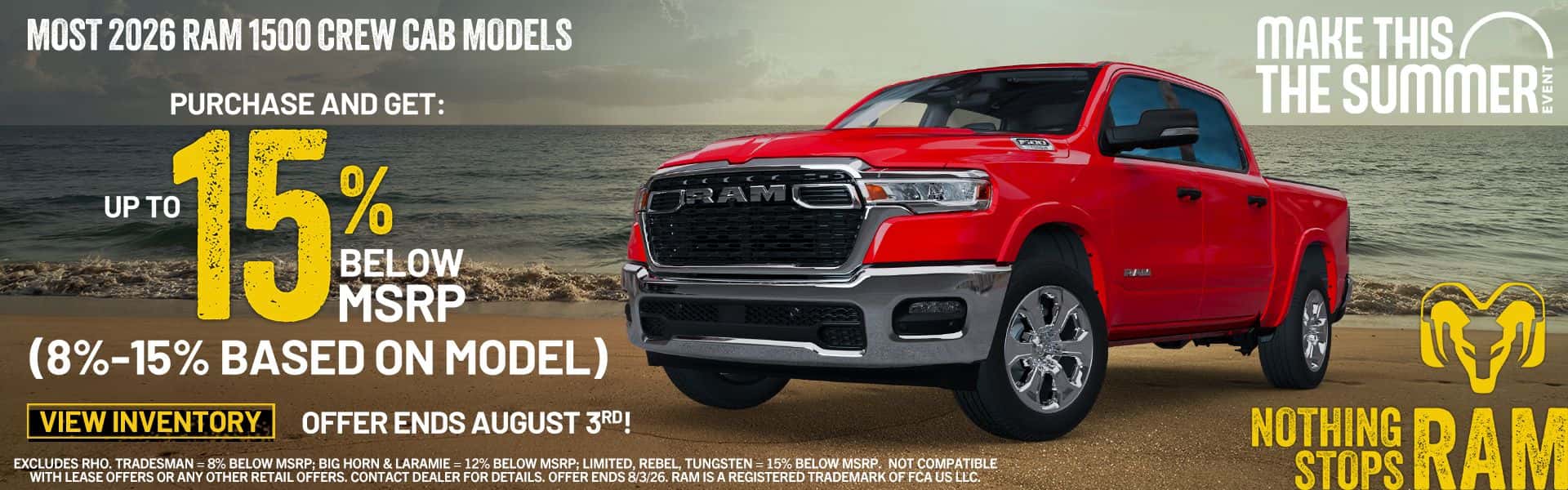 MOST 2026 RAM 1500 CREW CAB MODELS