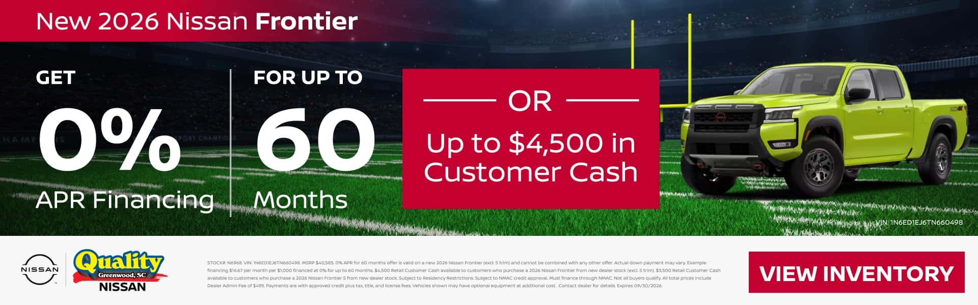 0% Financing for up to 60 Months OR up to $4,500 Customer Cash