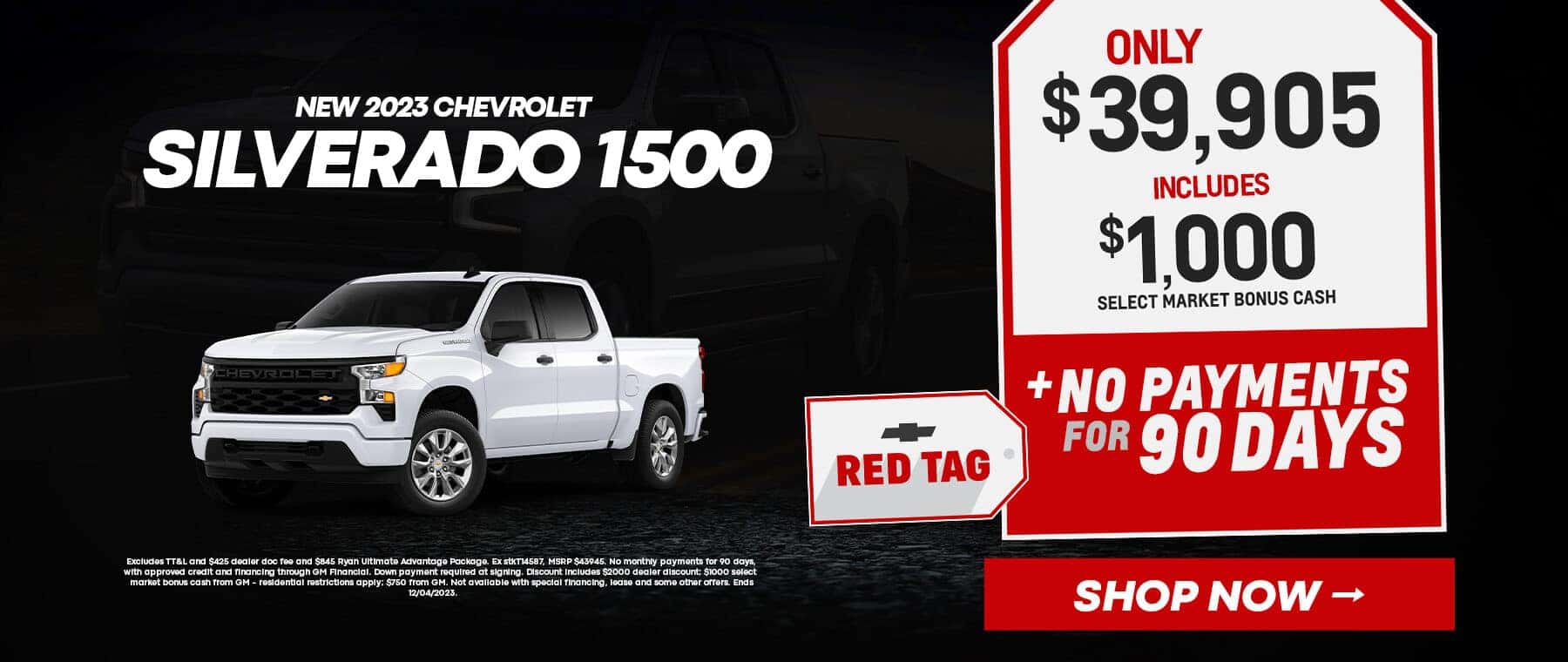 New 2023 Chevrolet Silverado 1500 - ONLY $39,995! Includes $1,000 Select Market Bonus Cash + No Payments for 90 Days at Ryan Chevy in Monroe, LA!