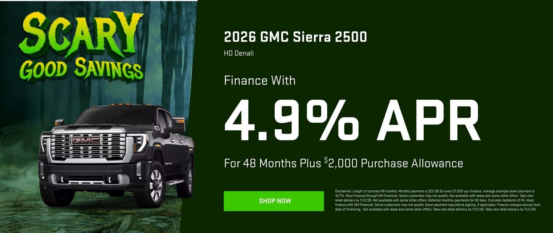Sierra 2500 APR Offer