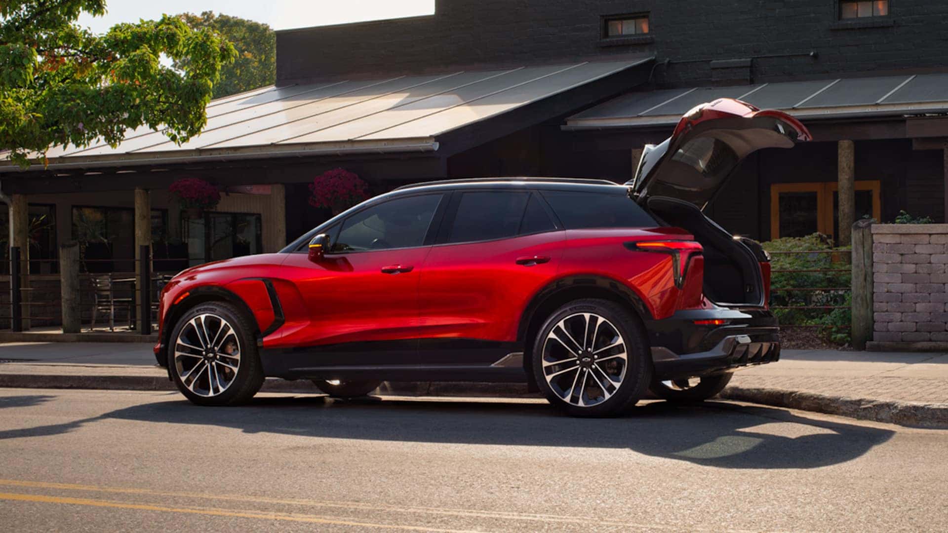 2025 Chevrolet Blazer EV Trunk Open on Side of Street