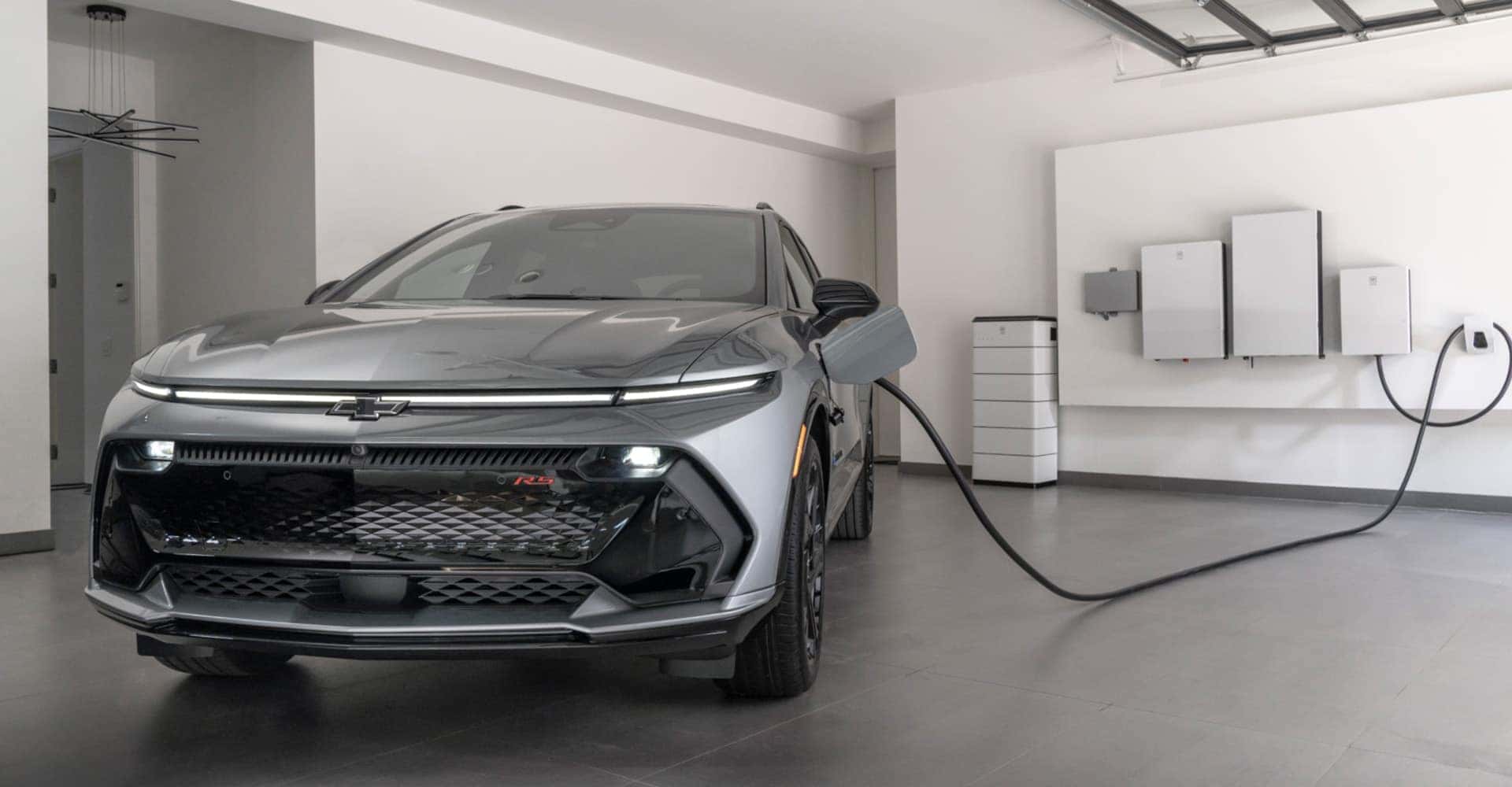 2025 Chevrolet Equinox EV plugged in garage
