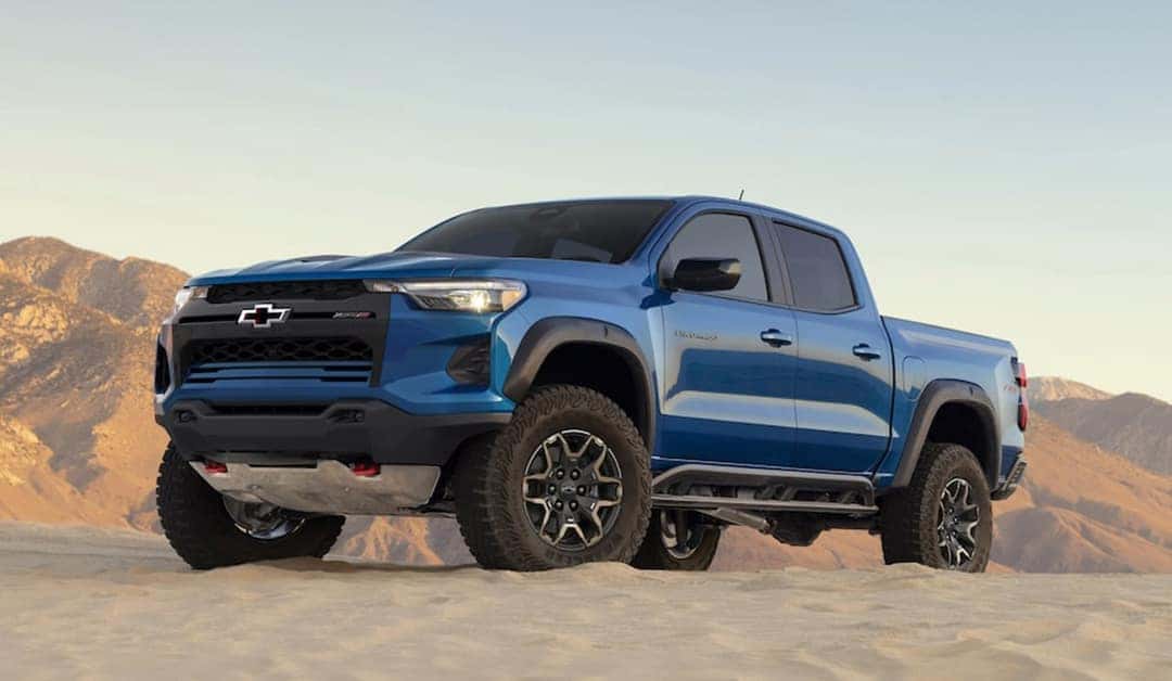 2025 Chevy Colorado Parked on a sand dune