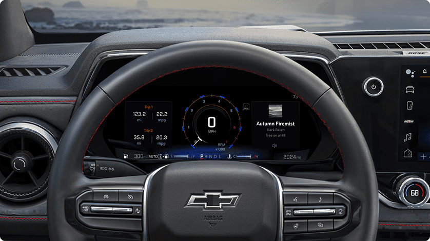 Best-in-class* standard 11-inch Driver Information Center