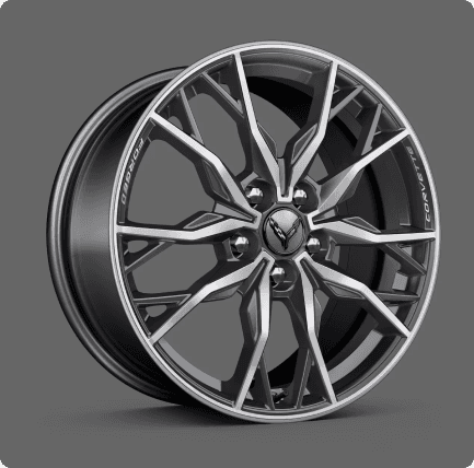 Bright forged-aluminum wheels
