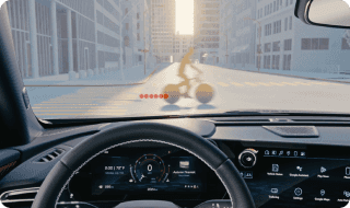 Front Pedestrian and Bicycle Braking