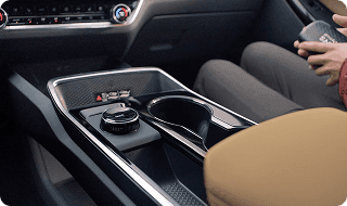 Convenient center console with pass-through