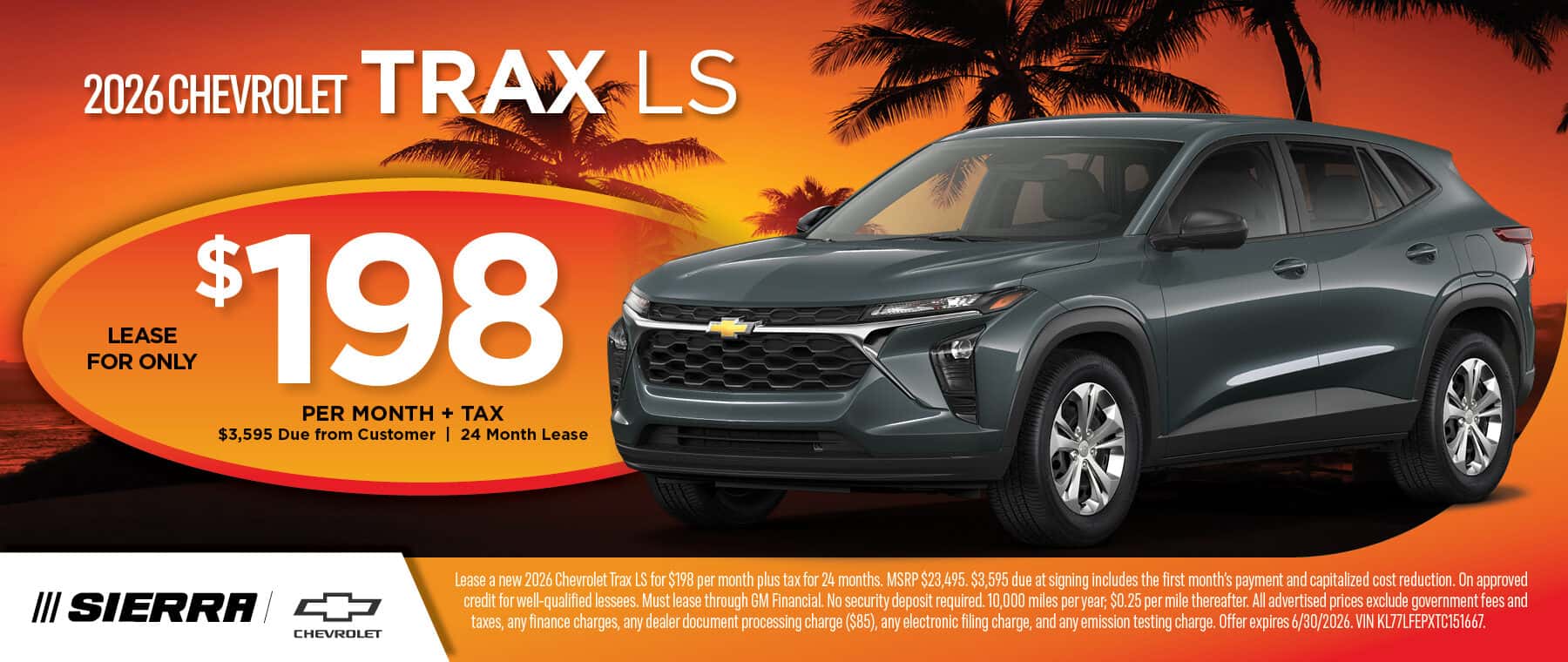 2026 Trax LS June Lease Specials