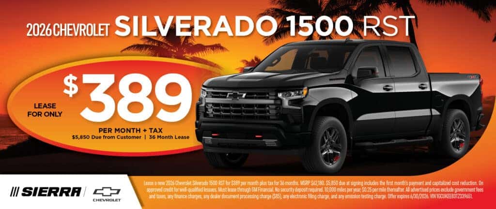 2026 Silverado 1500 RST June Lease Special