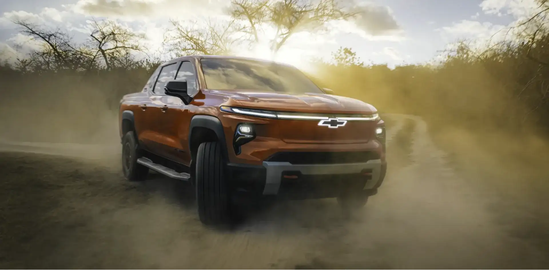 The 2026 Chevrolet Silverado EV in Habanero Orange