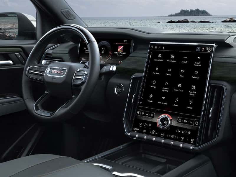 New 2025 GMC Acadia Midsize SUV Interior Comfort Features and Technology