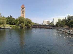 dock with tower near Spokane