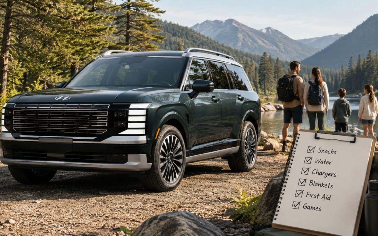 2026 Hyundai Palisade with family adventure checklist for a summer road trip