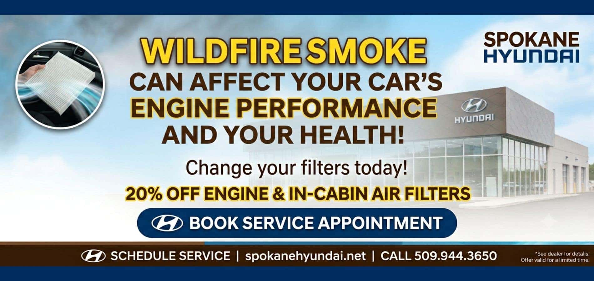 Spokane Hyundai service and wildfire smoke vehicle care
