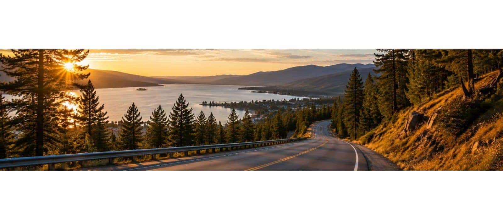 Scenic Inland Northwest lake road