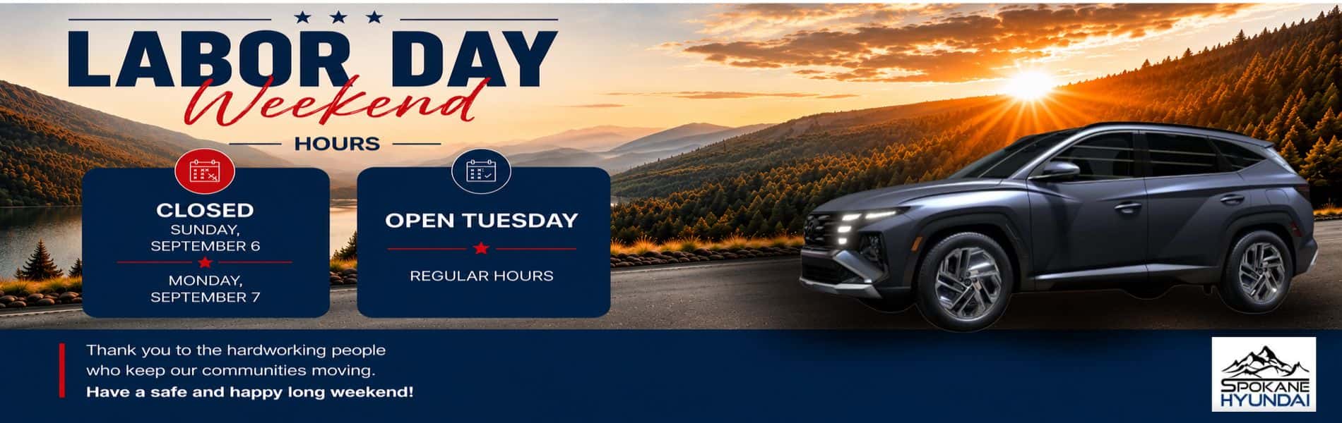 Spokane Hyundai Labour Day Weekend Hours