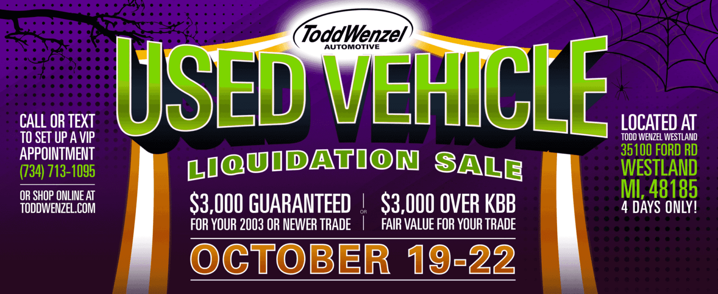 Used Car Liquidation Sale Todd Wenzel Buick GMC of Westland
