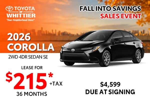 $215 per month for 36 months with $4,599 Due At Signing 