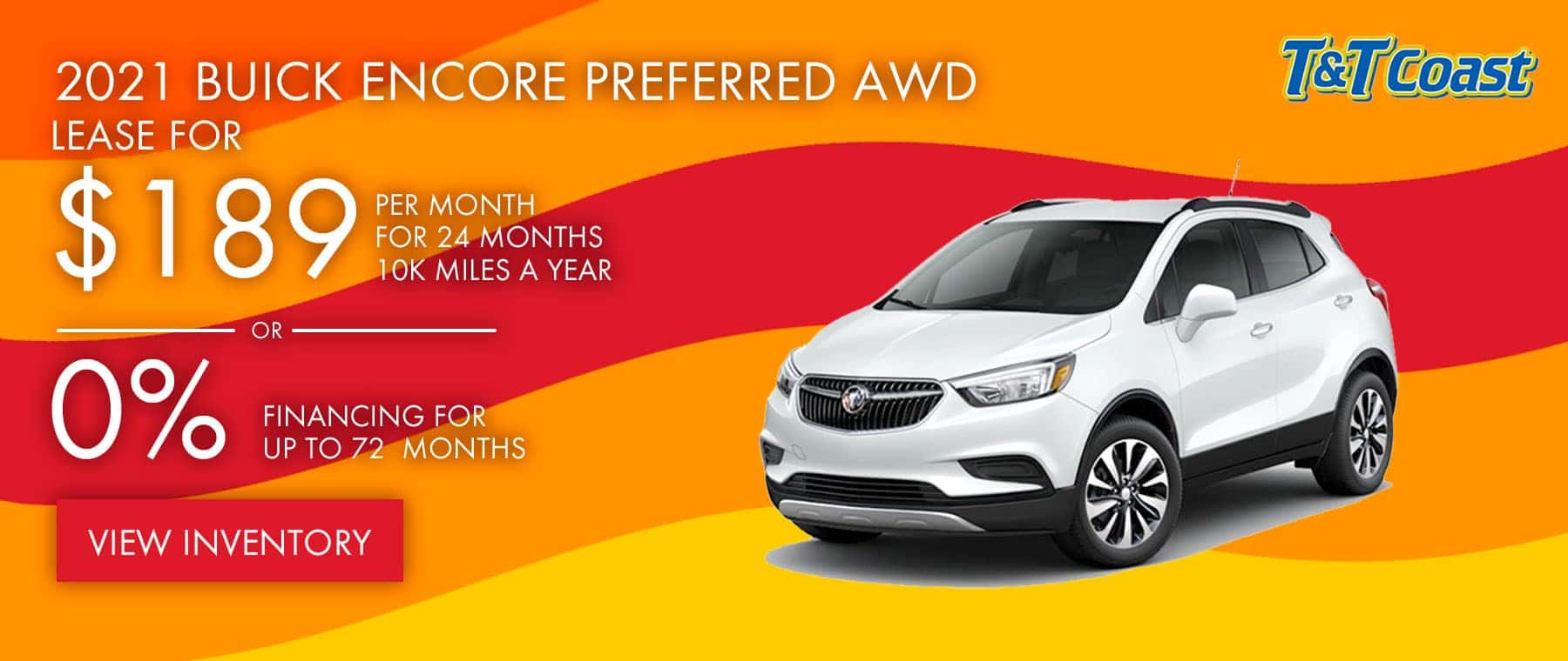 2021 BUICK ENCORE PREFERRED AWD $189 a month for 24 months OR 0% financing for up to 72 months