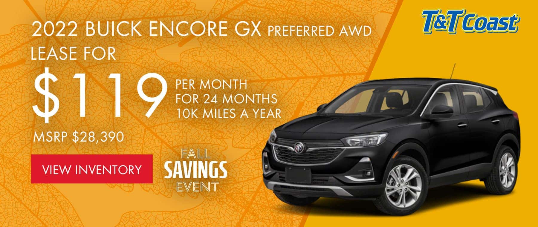 2022 BUICK ENCORE GX PREFERRED AWD MSRP $28,390 $119/MONTH LEASE! For 24 Months /10K Miles/Year