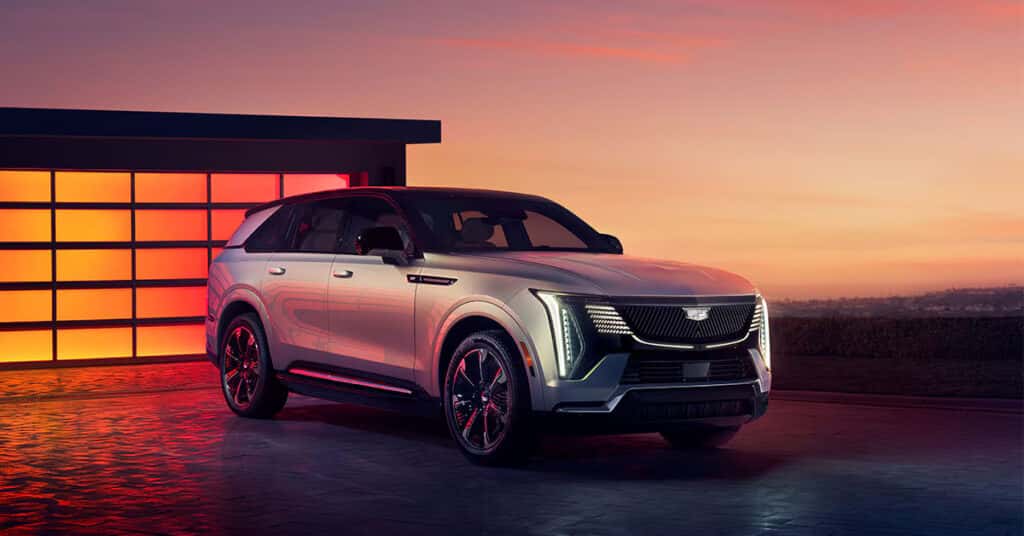 2025 Cadillac ESCALADE IQ parked in a driveway