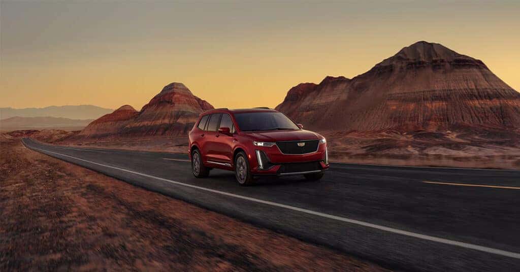 Cadillac XT6 on the road