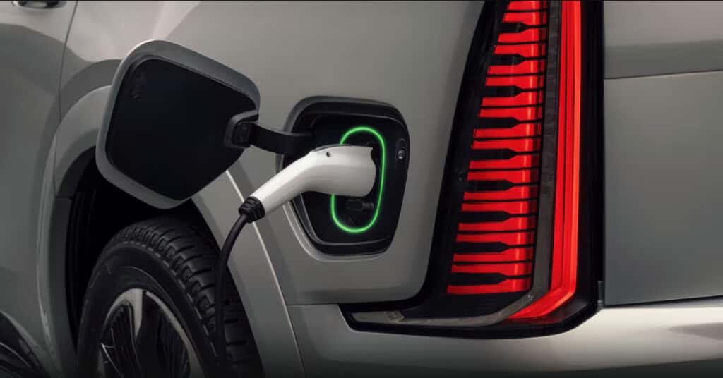 close-up-of-a-2025-Cadillac-ESCALADE-IQ-charging