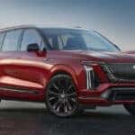 2026 Cadillac Vistiq IQ exterior in red
