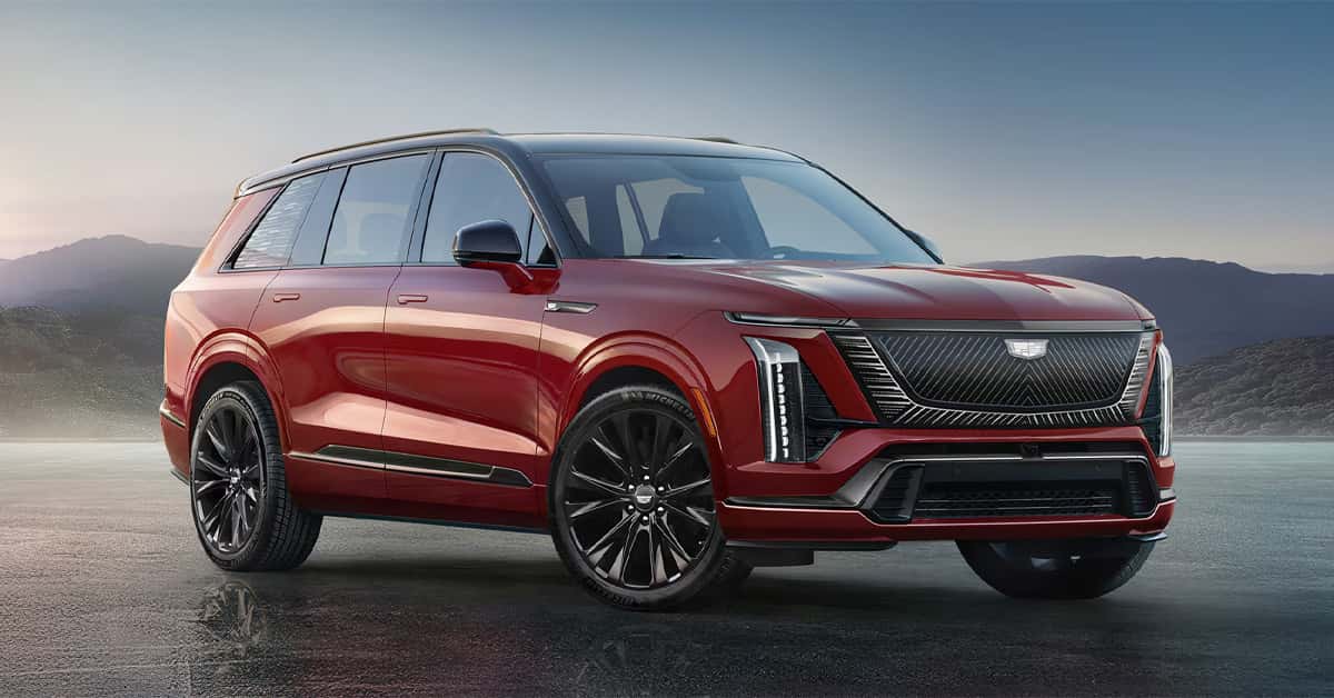 2026 Cadillac Vistiq IQ exterior in red