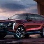 A 2026 Cadillac Escalade IQ in Black Cherry Tintcoat color