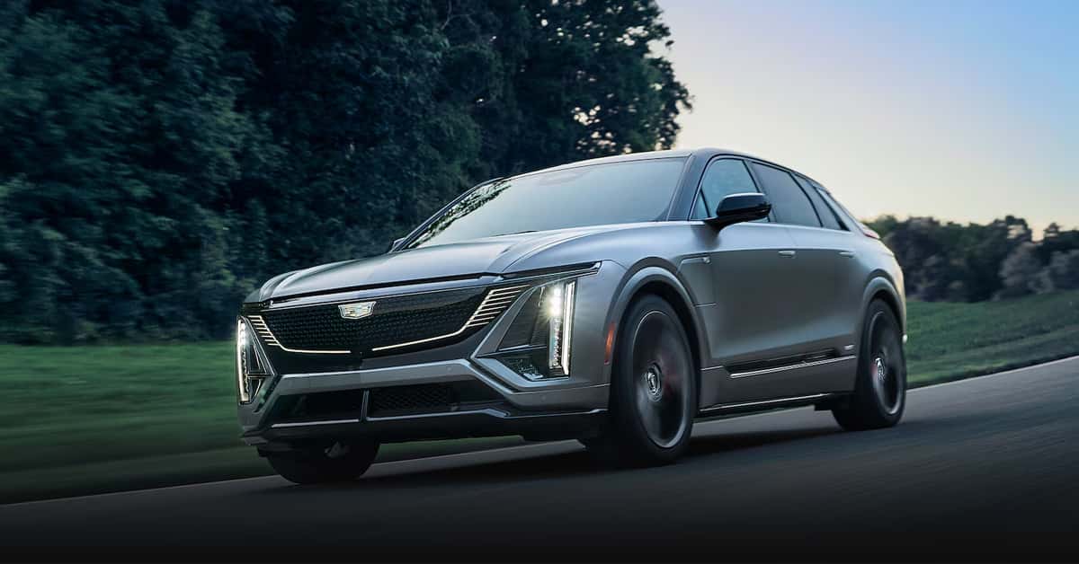 A 2026 LYRIQ-V on the road