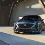 Front View of the Sleek 2026 Cadillac CT5 Sport Parked in Warehouse