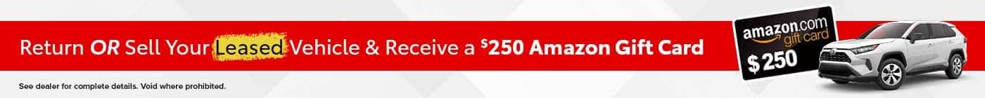 return your leased vehicle for an amazon gift card