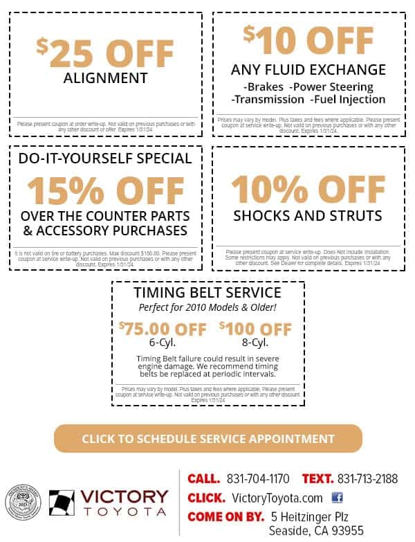 Service & Parts Specials | Victory Toyota
