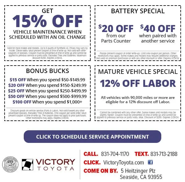 Service & Parts Specials | Victory Toyota